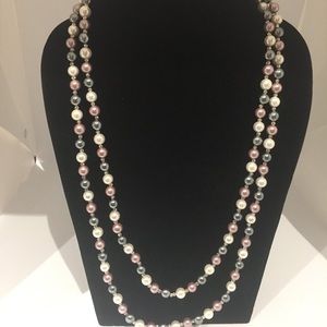 Fresh water multi color necklace